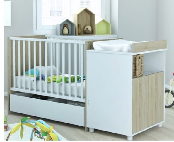 45% sur la carte Auchan pour le lit bébé  evolutif Zen vendu à 455€