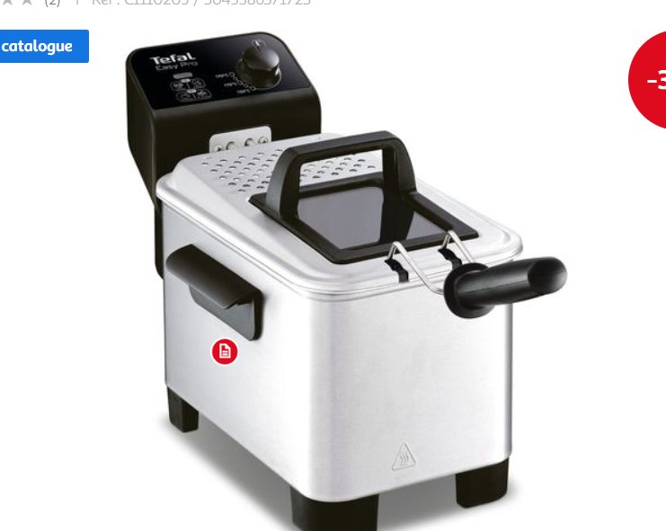 Friteuse semi pro Tefal Easy Pro qui revient à 39€
