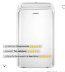 Climatiseur Oceanic 12000 btu à 319€ ( +60€ de crédit pr les abonnés CDAV)