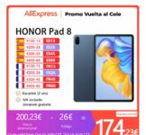 174€ la tablette HONOR PAD 8  6/128Go