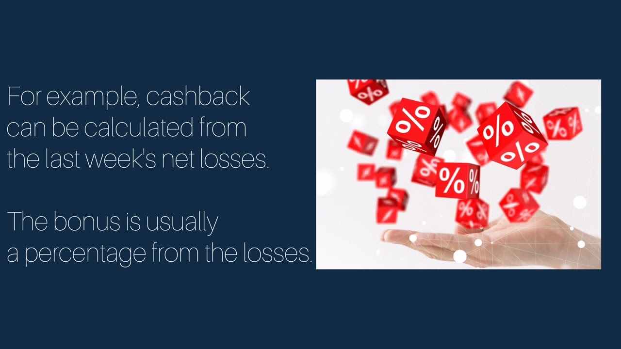 How are losses calculated for cashback bonuses?