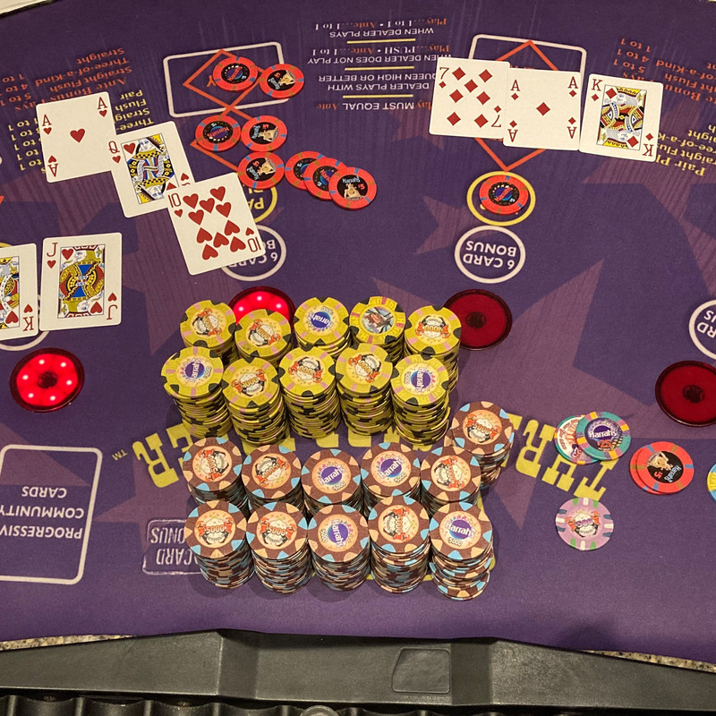 Are there any progressive jackpots in Three Card Poker?