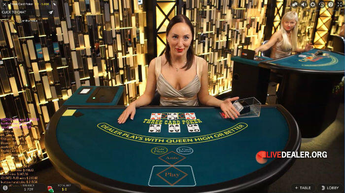 Can you play Three Card Poker with a live dealer online?