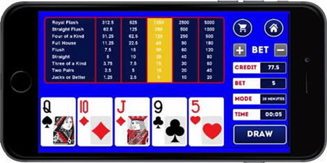 Are there any video poker apps available for mobile devices?
