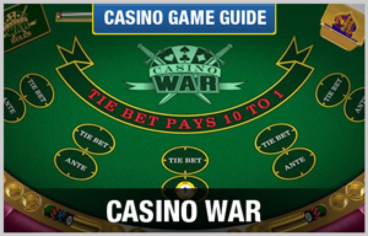What is the house advantage for tie bets in Casino War?