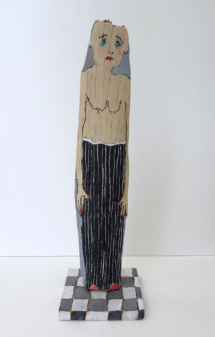 Dominique Derinck / sculpture sur bois 23 cm