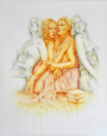 Marc Ciavarella / Les muses - huile sur toile - 85x103 cm