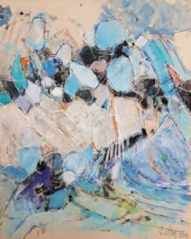 jean Doulliez / Horizon31 - fusain - encres - marouflé sur toile - 80x100 cm