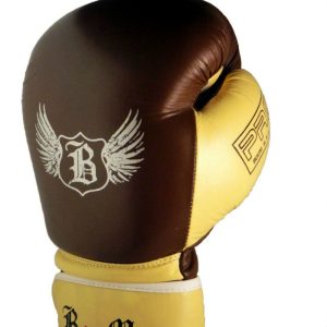 Boom Pro Leather Boxing Gloves MMA Training Punch Bag Sparring Muay Thai Mitts