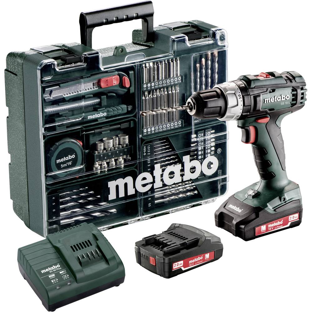 Metabo SB 18 L Accu-klopboor/schroefmachine 2 snelheden Incl. 2 accus