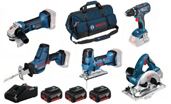 Bosch Blauw 0615990L59 18V Accu Toolkit 5 in Tas