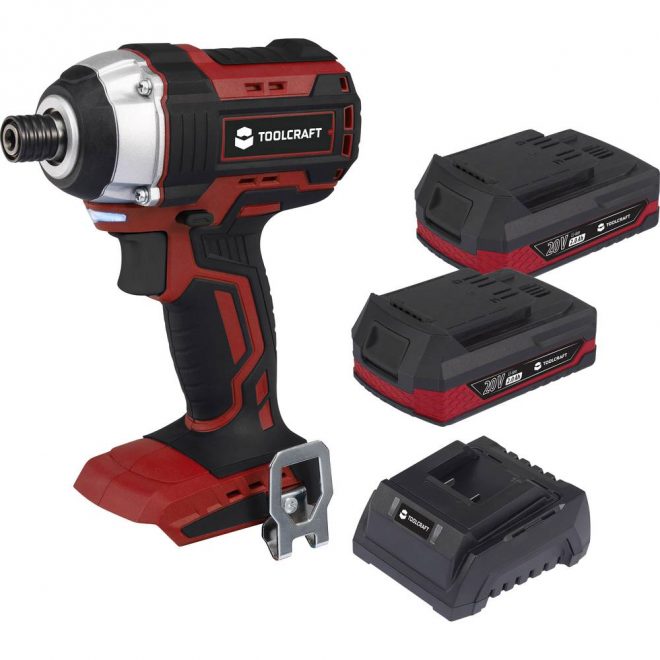 TOOLCRAFT ASS-850 / TAWB-200 2149269 Accu-slagmoersleutel 20 V Aantal meegeleverde accus 2 2000 mAh Li-ion Incl. 2 accus
