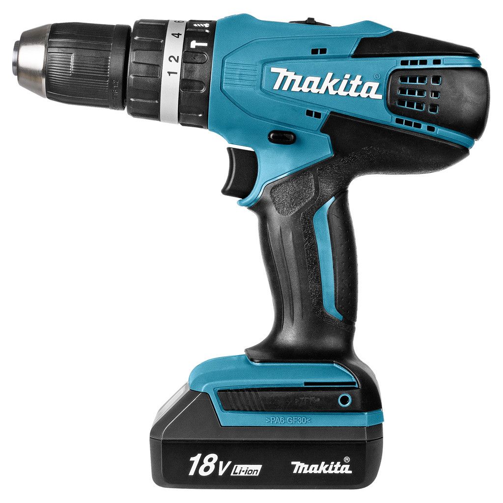 Makita HP457DWE Klopboor-/schroefmachine 18V met 2 Accu&apos;s 1.5Ah en Lader in Koffer