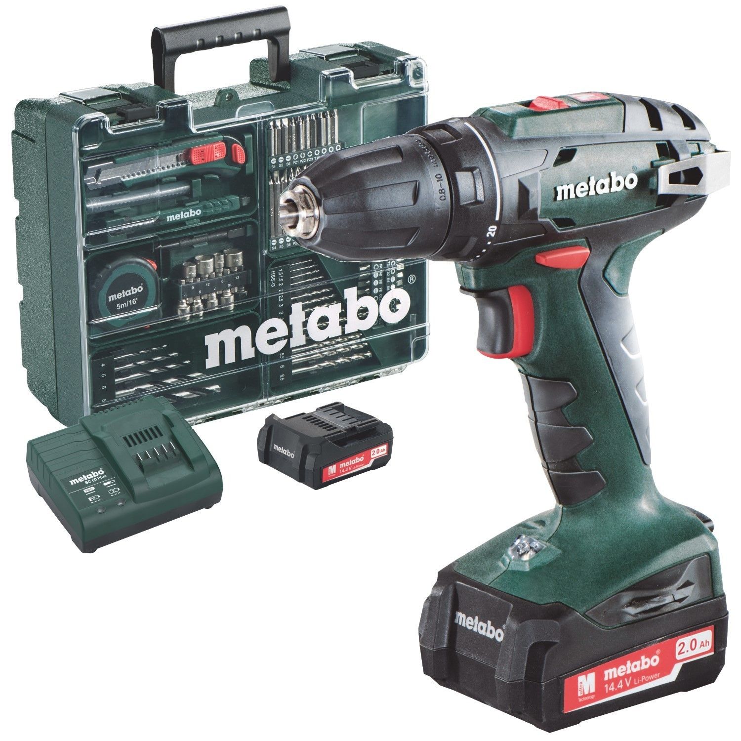 Metabo BS14.4 Mobile Workshop 14.4V Boorschroefmachine met 2 Li-Power Accu&apos;s 2