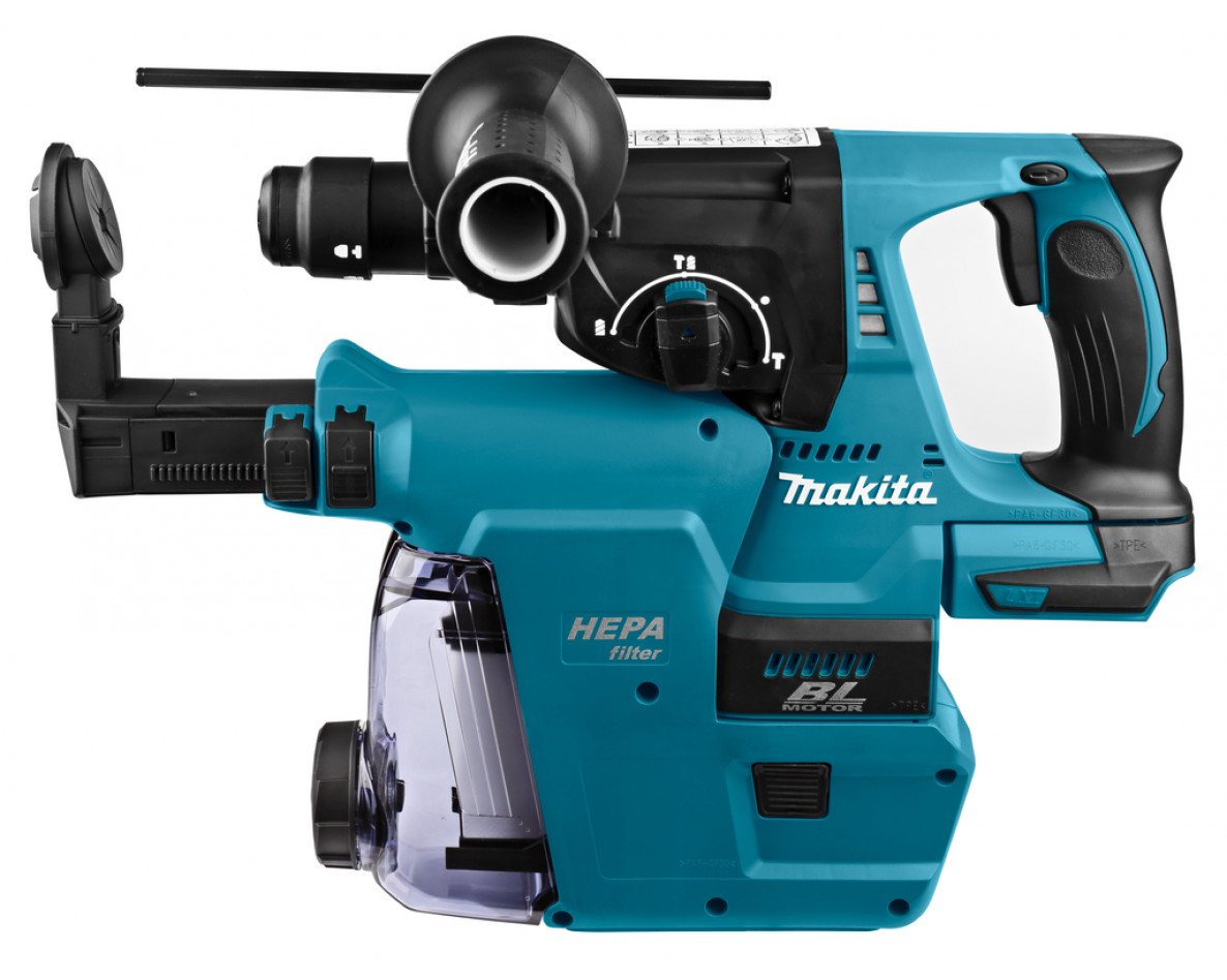 Makita DHR243ZJW 18V Combihamer Body in Mbox met Stofafzuiging