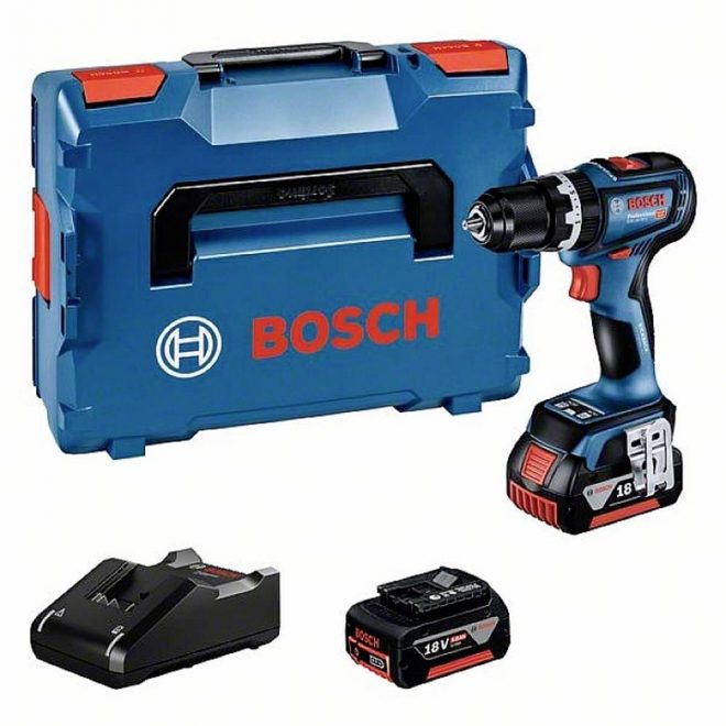 Bosch Professional GSB 18V-90 C Accu-klopboor/schroefmachine Incl. 2 accus