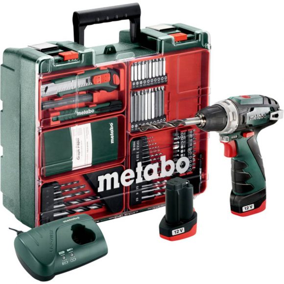 Metabo PowerMaxx BS 600080880 Accu-schroefboormachine 12 V 2 Ah Li-ion Incl. 2 accus