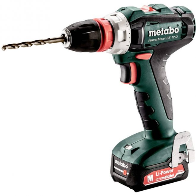 Metabo PowerMaxx BS 12 Q 601037500 Accu-schroefboormachine 12 V 2 Ah Li-ion