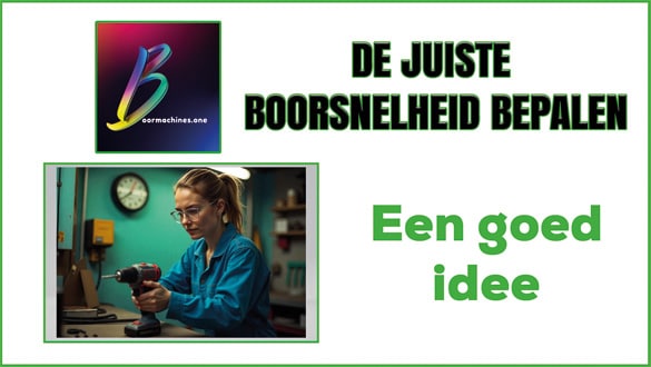 De juiste
boorsnelheid bepalen