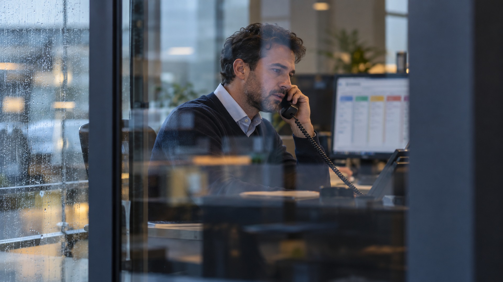 Säljare följer upp lead från Google Ads för B2B via telefon