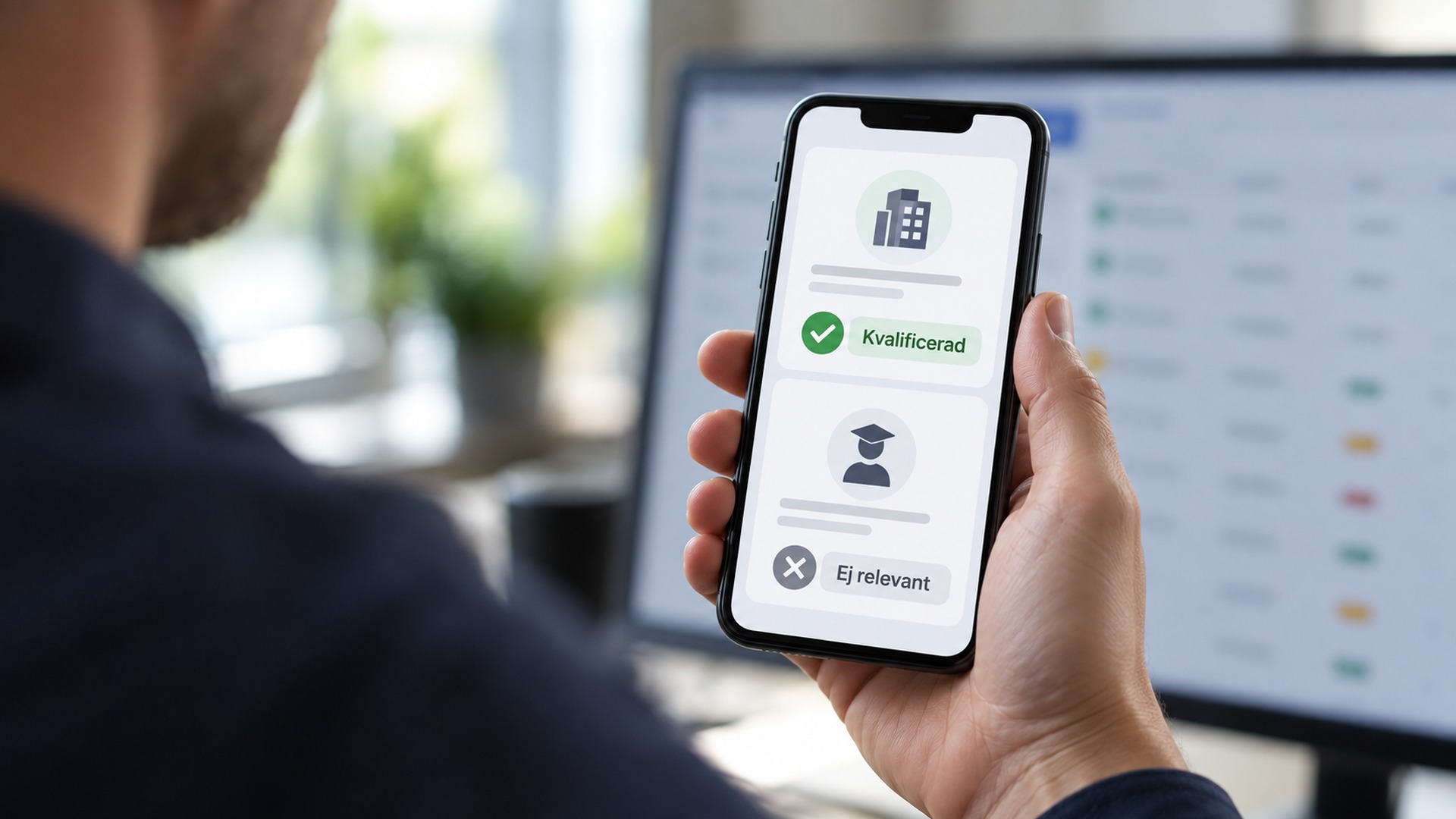 Kvalificerade B2B-leads följs upp i CRM efter klick från Google Ads