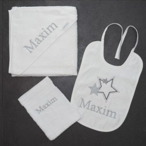 Geboorteset Maxim - badcape, slab en washandje