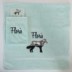 Mint handdoek en washand Floris