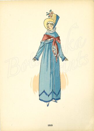 1818. Antik fransk modeplansch