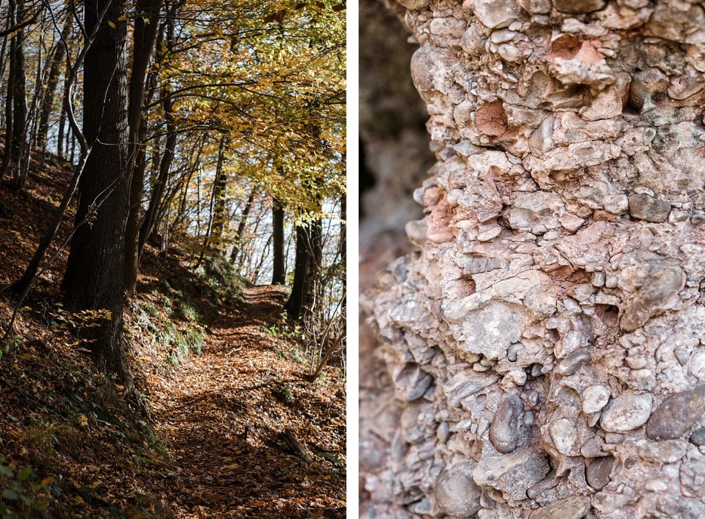 Malmedy totemus Ardennes Belgique Randonnée famille le poudingue