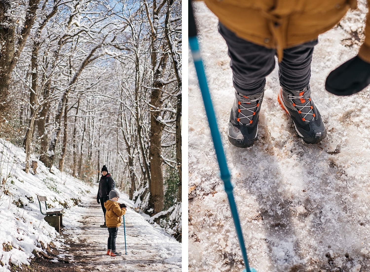 10 km dans la neige du côté d'Eupen - Boussole Magique