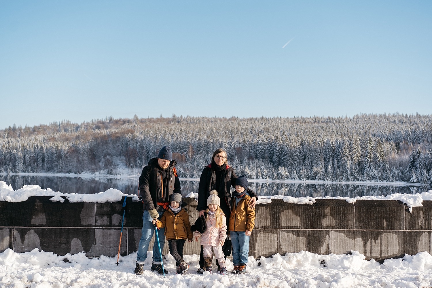 Cantons de l'est lac eupen randonnée neige Belgique barrage vesdre forêt hertogenwald