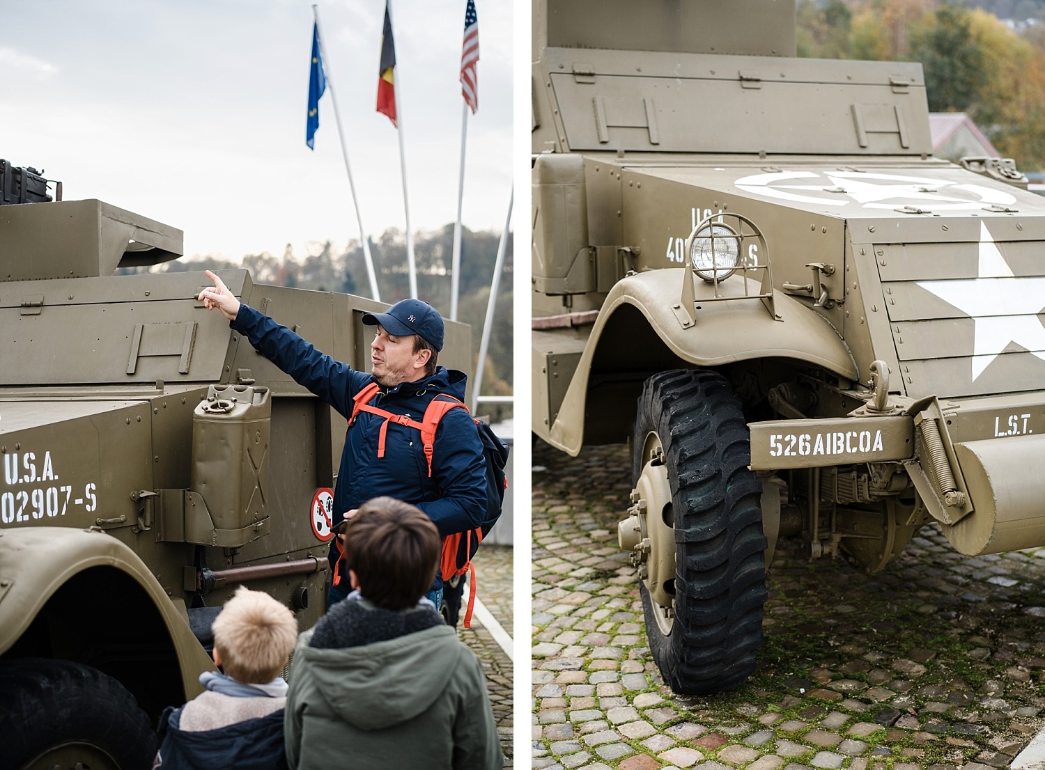 ville de Stavelot Totemus promenade Belgique seconde guerre mondiale half track pont amblève 