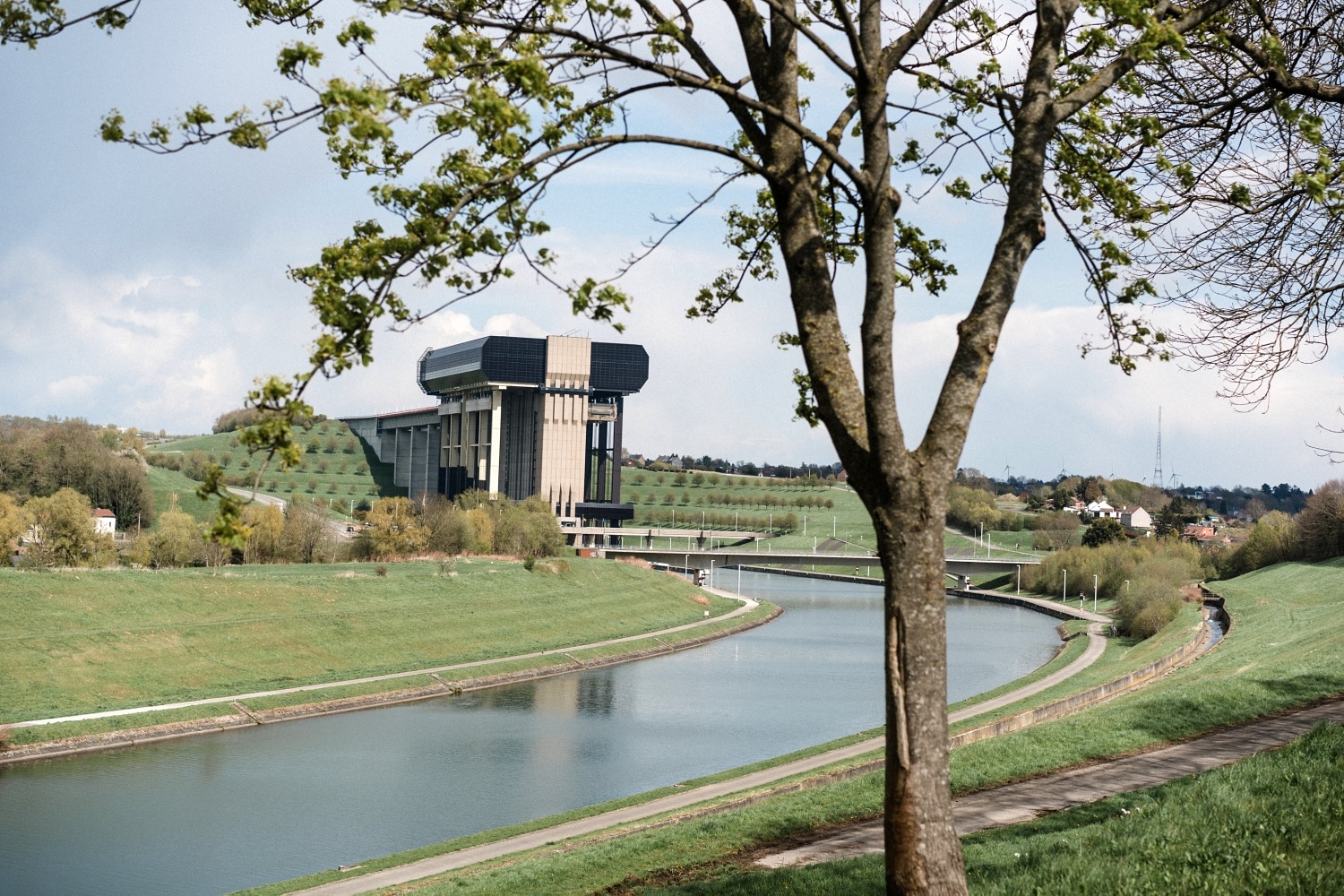 Ascenseur à bateaux de Strépy-Thieu Canal du centre Belgique Wallonie La louvière 