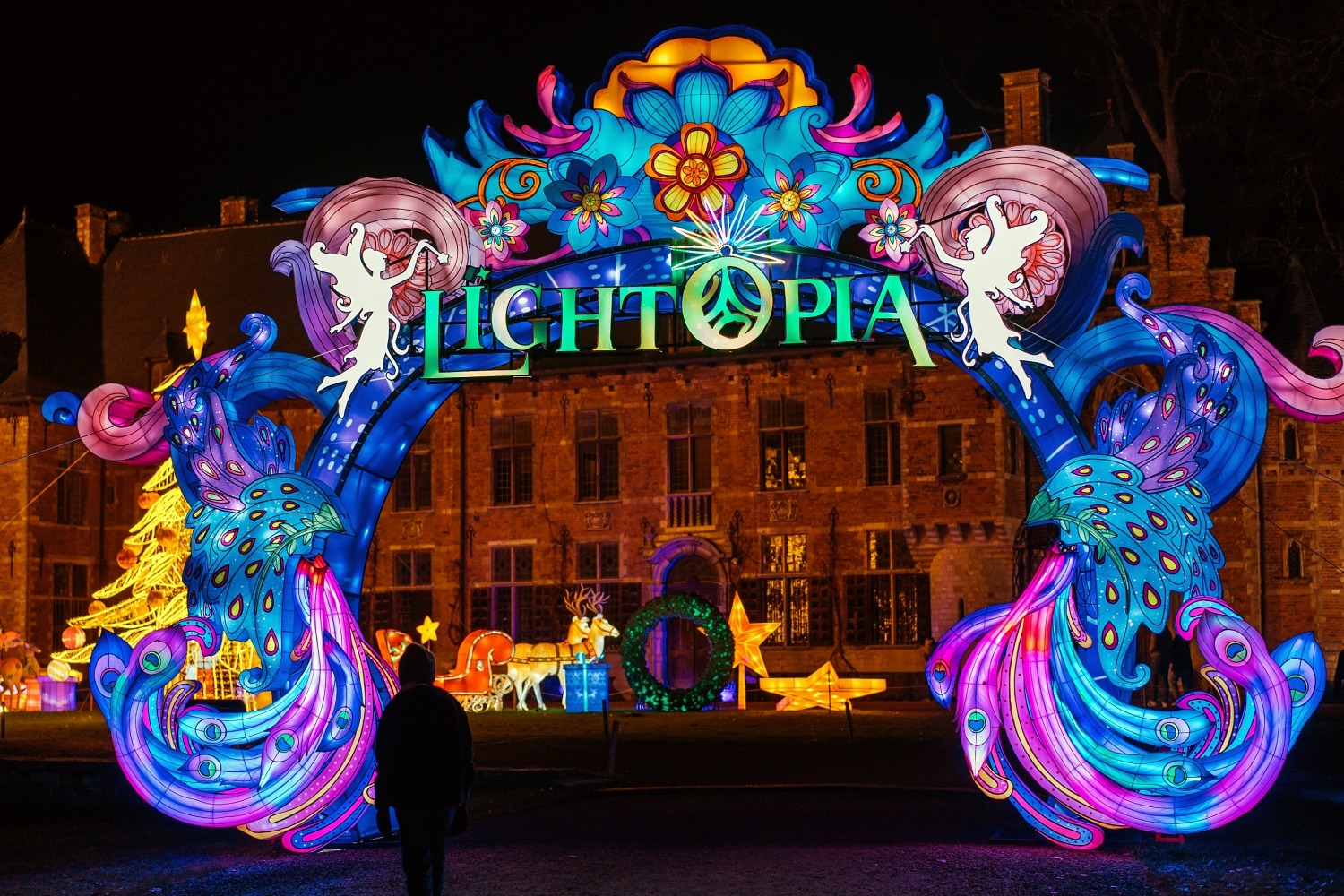 Lightopia festival lumières nuit famille Grand Bigard Bruxelles Licht Brussels Belgique sortie nuit promenade Château 