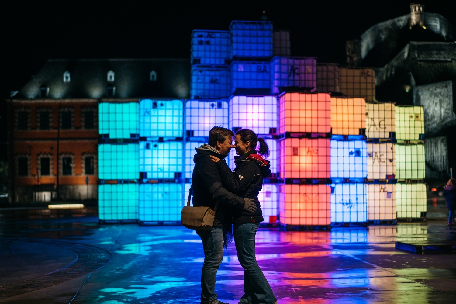 Namur en lumière parcours nocturne Wallonie citadelle veille ville artistique illuminations