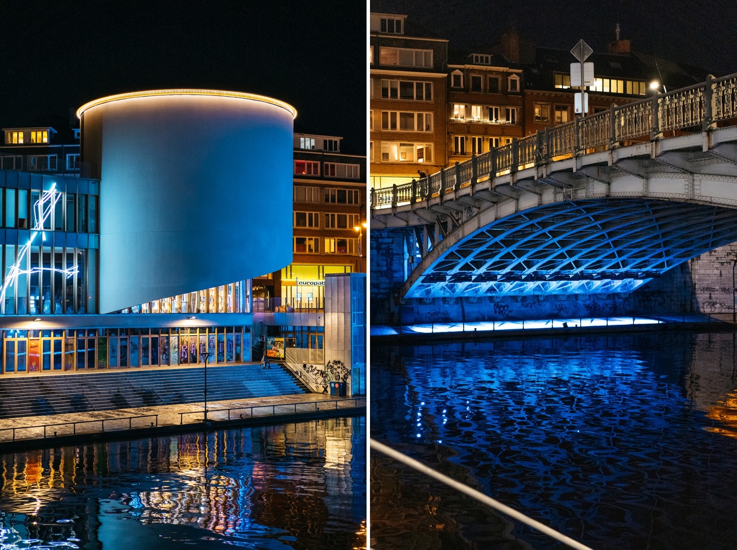 Namur en lumière parcours nocturne Wallonie citadelle veille ville artistique illuminations