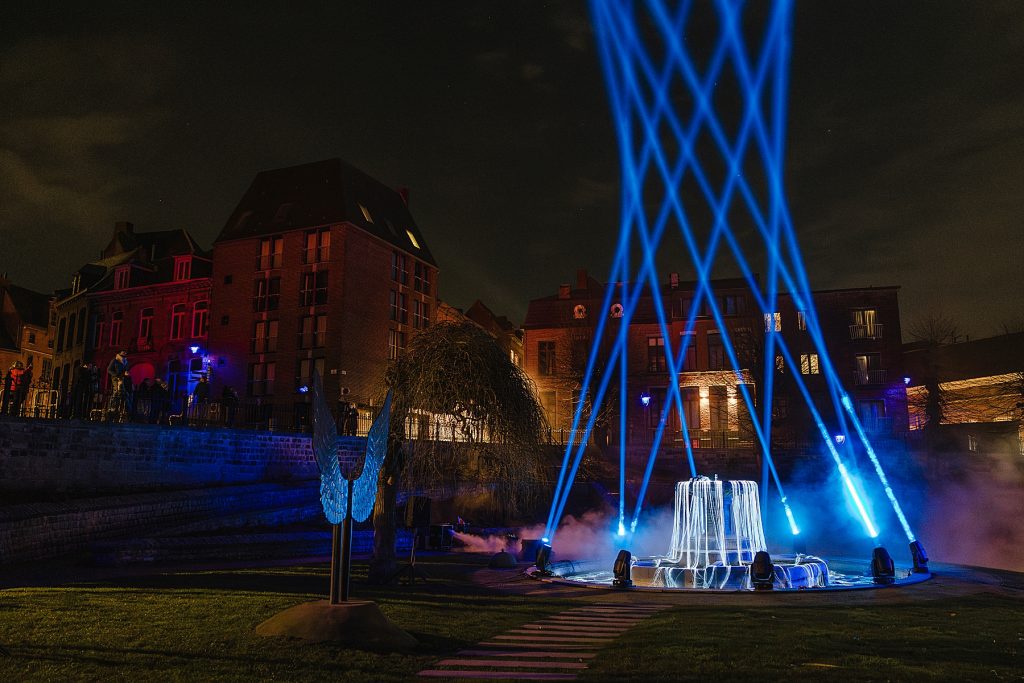 Mons en lumières festival nocturne Wallonie hiver Belgique Hainaut 