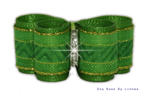 Green Gold Chevron Stripe