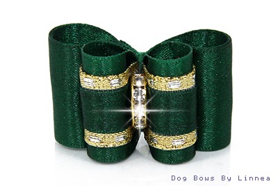 Hunter Green Satin w/ Gold Edge