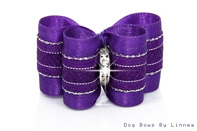 Purple Satin w/ Silver Chevron Stripe