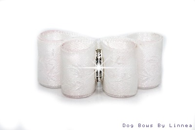 White Satin Jacquard Rose