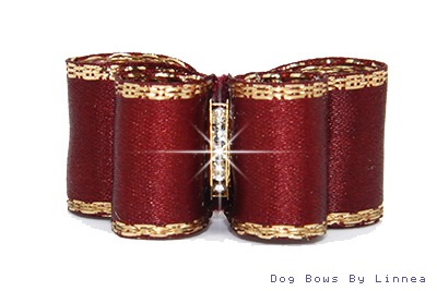 Rust Red Gold Edge Satin