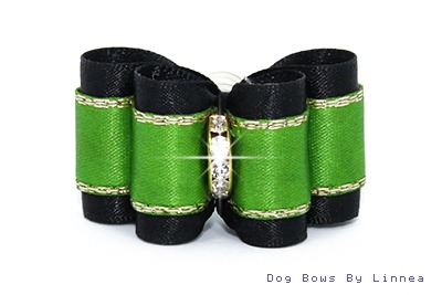 Precious Satin - Green w/ Silver