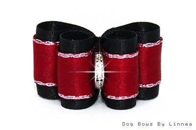 Precious Satin - Red w/ Silver