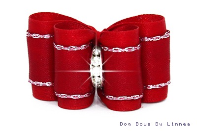 Precious RED Satin - Red w/ Silver
