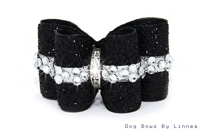 Full Size ~ Black Glitter Silver Sparkle
