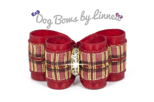 Red Satin Gold Tartan