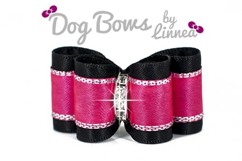 Precious Satin ~ Shocking Pink w/ Silver
