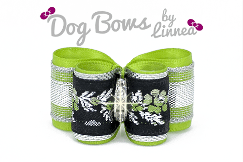 Green Floral Silver Jacquard