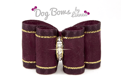 Wine Satin Gold Tinsel Edge